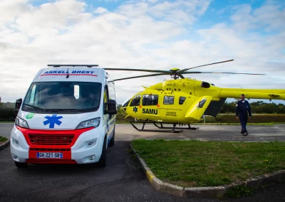 Ambulances Askell Brest Photographie photo drone brest ambulancier secours sauvetage samu hélico hélicoptère