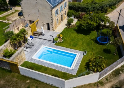 Villa Aline - Plounéour-Brignogan-Plages-Photo-immobilière-drone-Brest piscine extérieure