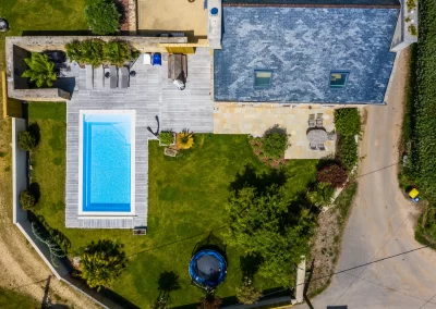 Villa Aline - Plounéour-Brignogan-Plages-Photo-immobilière-drone-Brest grand jardin maison ardoise