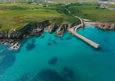 Ouessant plage paradisiaque drone vue aérienne