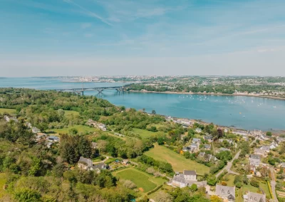 Rocher Impératrice Brest Landerneau drone vue aérienne plougastel