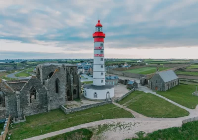 ponte saint mathieu phare drone vue aerienne finistere